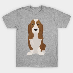 Basset Dog Sitting T-Shirt